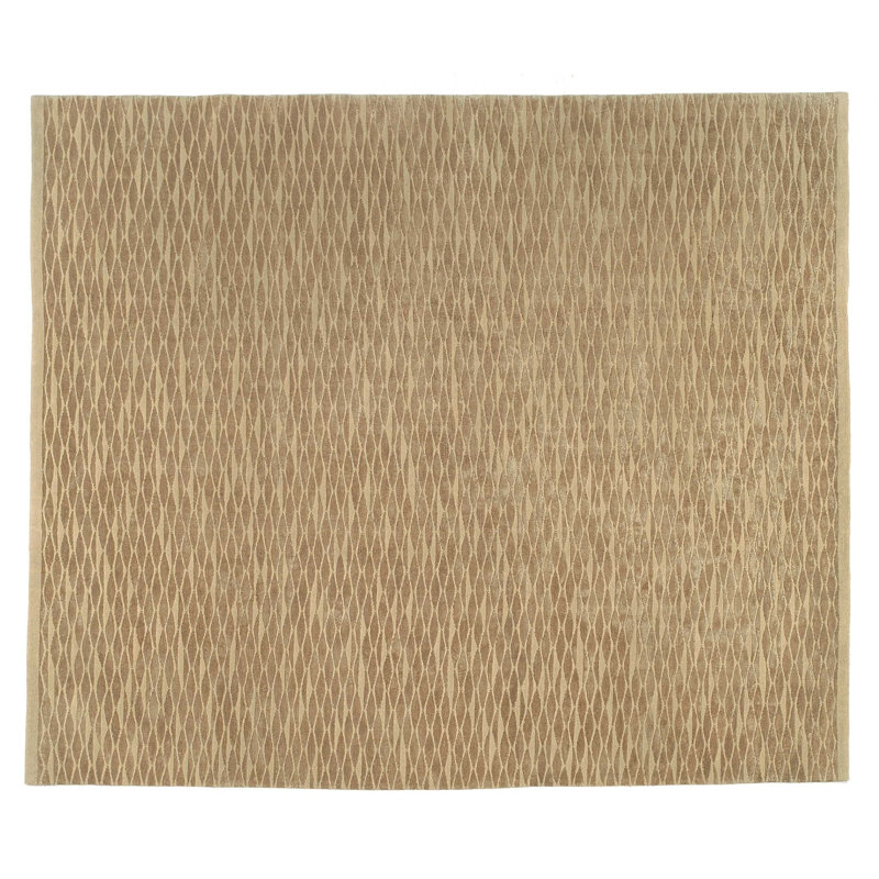 Tempo Geometric Area Rug in Beige/Taupe, Rectangle 8' x 10'