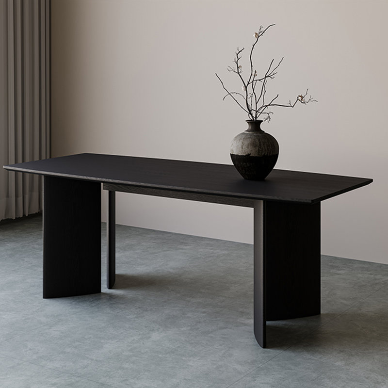 Tables de salle à manger 86,61 po, Noir, noir, noir, noir, H 29,53 po x L 62,99 po x l 31,5 po