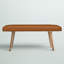 Banc en bois de manguier et cuir-2115839067