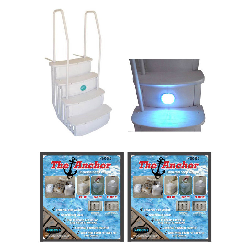 Main Access 18.1'' D Hot Tub Step in White