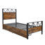 Metal Bed With 2 Drawers Industrial Style-1255323341