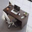 Ensemble de bureau et classeur latéral, finition brune