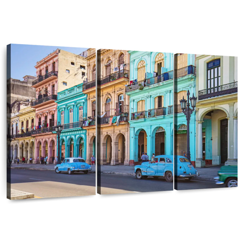 Lilie Streetside Cuban Cars, 20" H x 33" W