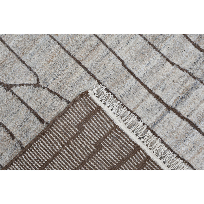 Rectangle Hand Knotted Wool Area Rug
