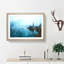 Boat In Hallstatt Austria Painting - Single Picture Frame Print on MDF-56634591-56634592