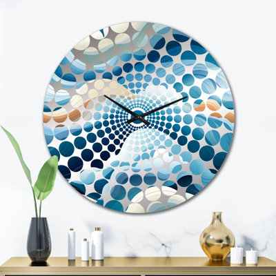 Horloge murale bord de mer bleue et blanche