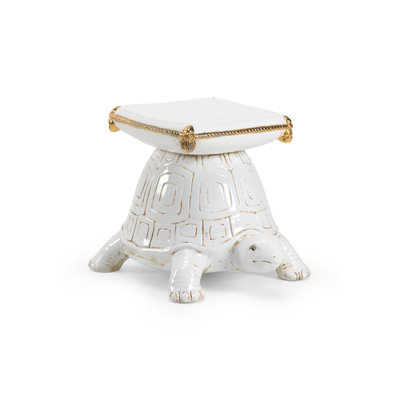 Turtle Ceramic Accent Stool