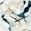 Whispering Abstraction - Horloge murale asymétrique abstraite en métal blanc-106129341