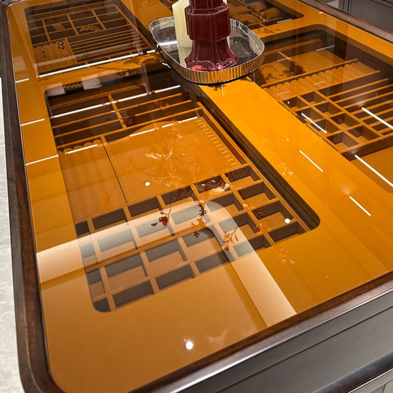 47,24 "nouvelle vitrine de bijoux de style chinois brun et armoire de rangement