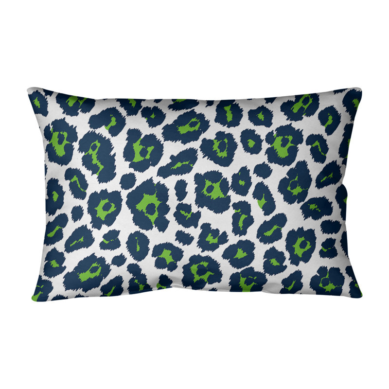 Housse de coussin rectangulaire Seattle football, Blanc / bleu, Polyester filé