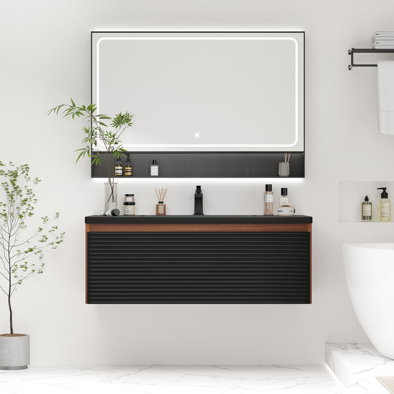 Base de meuble-lavabo simple mural seulement, 42''