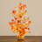 18In. Pre-Lit Artificial Maple Tree With Pumpkin Ornaments And 30 LED String Lights In Burlap Wrapped Base