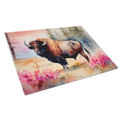Wood Bison Glass Cutting Board Large