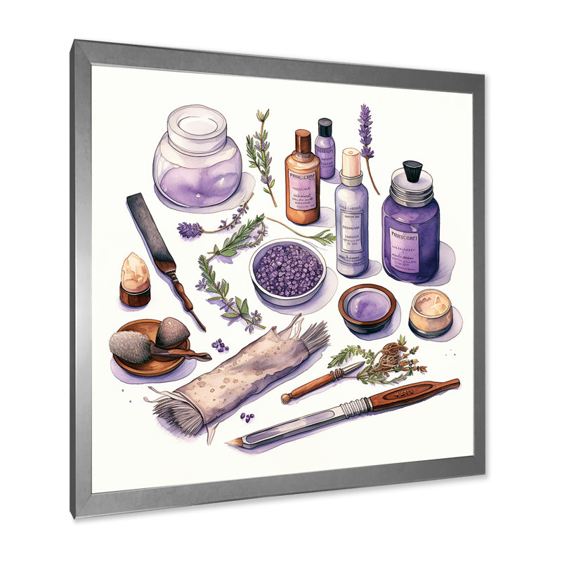 Maquillage naturel lavande Bliss Eco, H 16 po x l 16 po x P 1 po, Cadre photo argenté