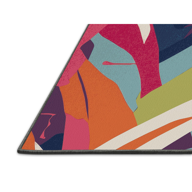 Neon Streams Rug, Rectangle 3' x 5'