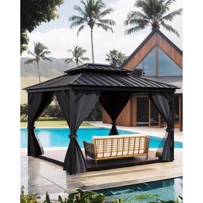 9.83 Ft. W x 11.91 Ft. D Aluminum Dome Gazebo