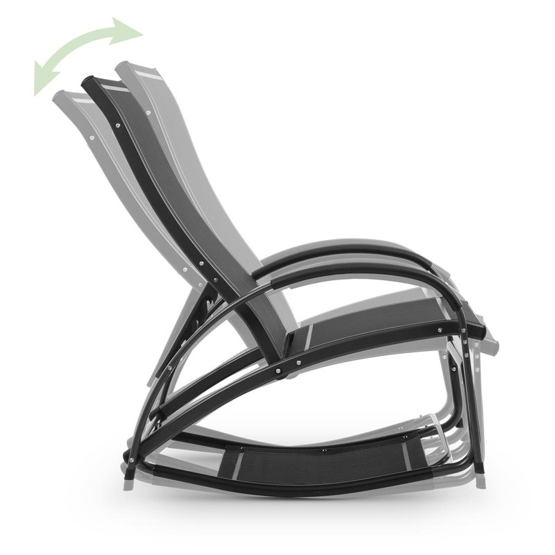 162cm Long Reclining Single Chaise, Black