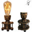 Lampe de table industrielle Edison avec base en métal rétro, lampe de bureau rustique pour chambre à coucher, table de chevet, café et salon-300870297