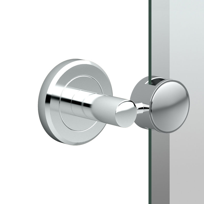 Miroir mural Latitude II ovale sans cadre, miroir de meuble-lavabo pour la salle de bain, Chrome