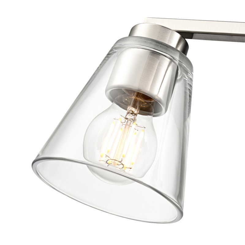 Meuble-lavabo 4 lumières 31 po Strayhan - Nickel brossé, Nickel brossé, 31 po de largeur, Quatre lumières