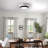 Jabran 1 - Light 15.74" White Round LED Dimmable Flush Mount with Remote