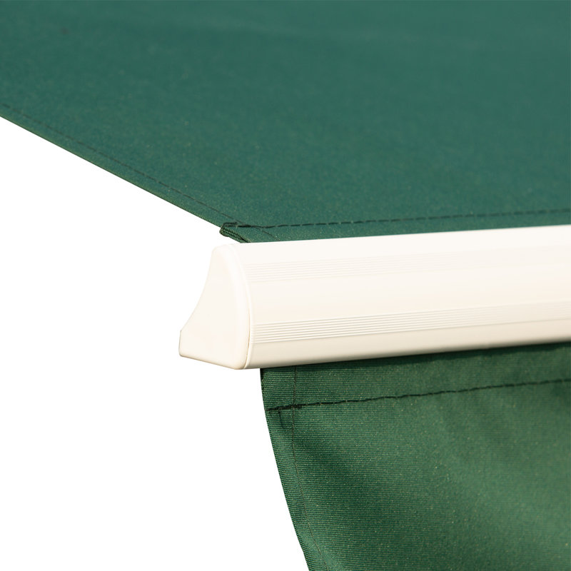 Auvent de patio rétractable, L 144 po x P 120 po, Vert, Couleur unie