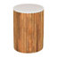 Fluted Marble Side Table