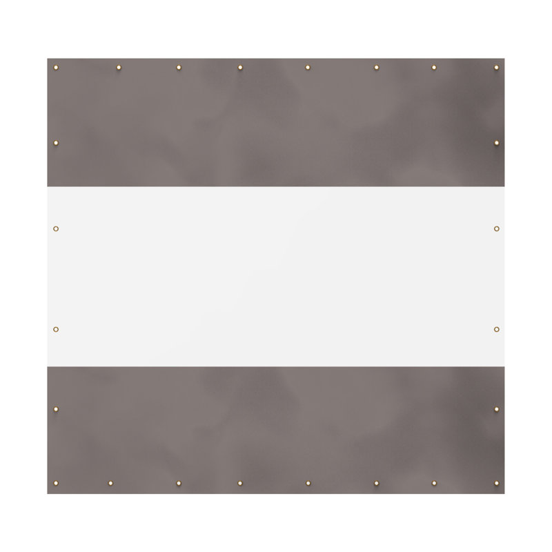 Rideau transparent d'extérieur robuste, Gris, H 95,3 po x l 95,3 po