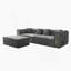 90.6-Inch 3-In-1 Convertible Sleeper Sofa With Movable Ottoman, Button Tufting, And Gold Edge Trim For Multi-Functional Living Spaces.-299564139