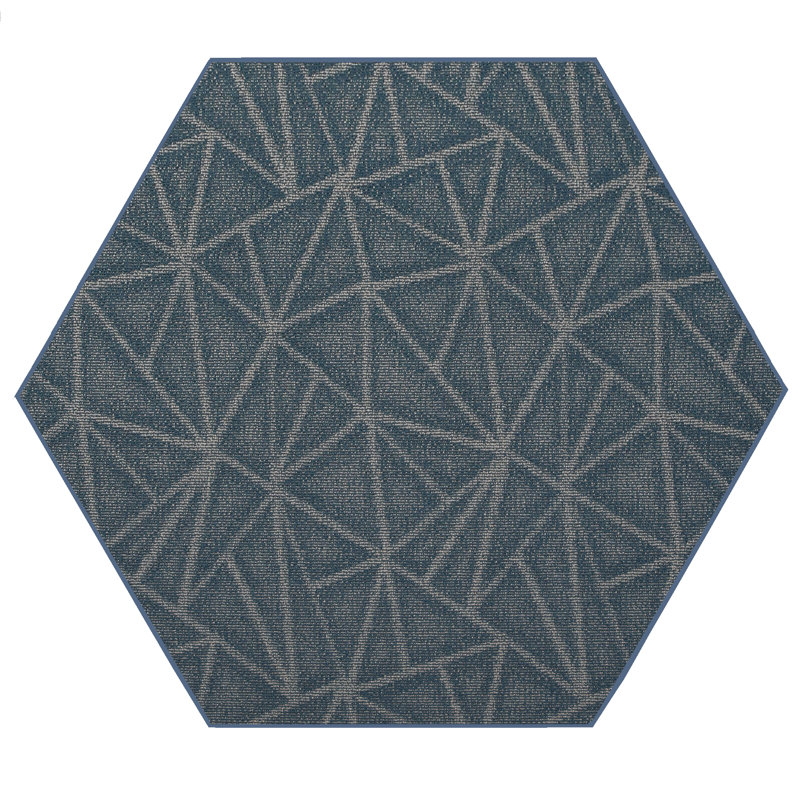 Bowlds Geometric Indoor Rug, Hexagon 4'