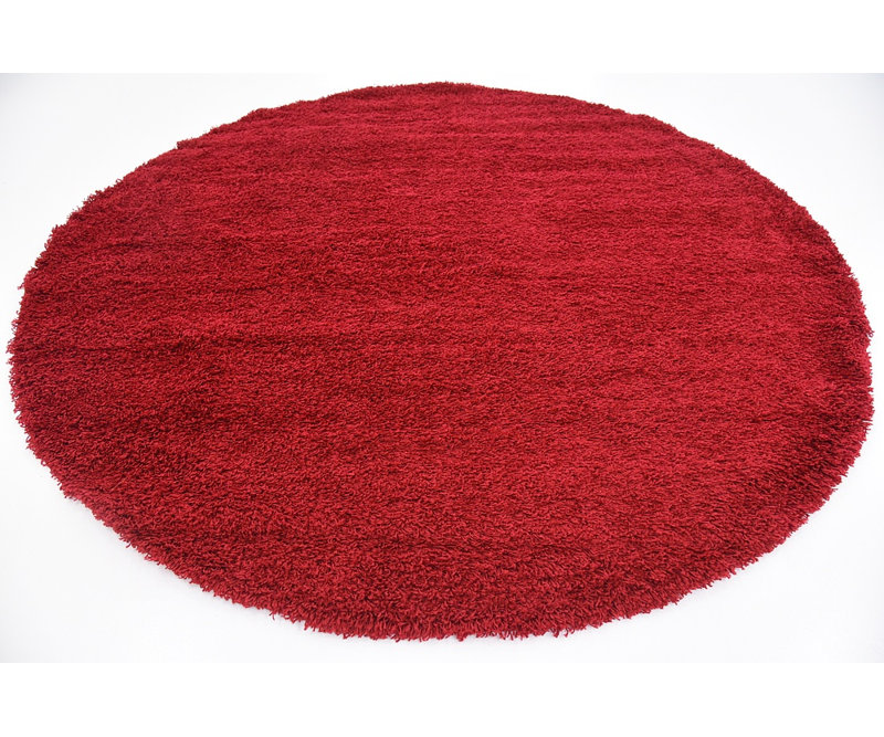 Tapis rouge cerise Angeline, Rond 7 pi 10 po