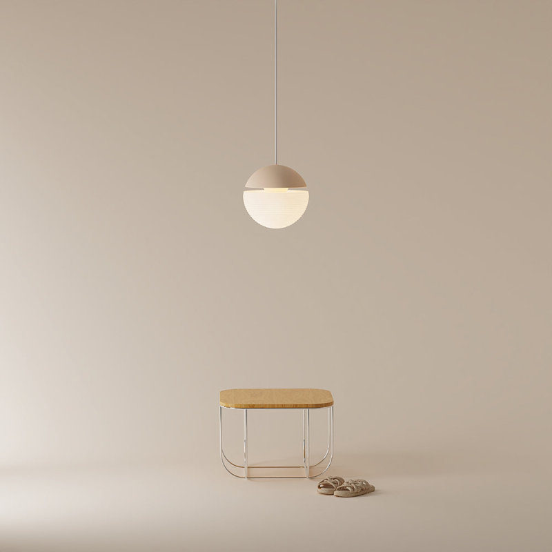 Cora Pendant Light, Peach/Black