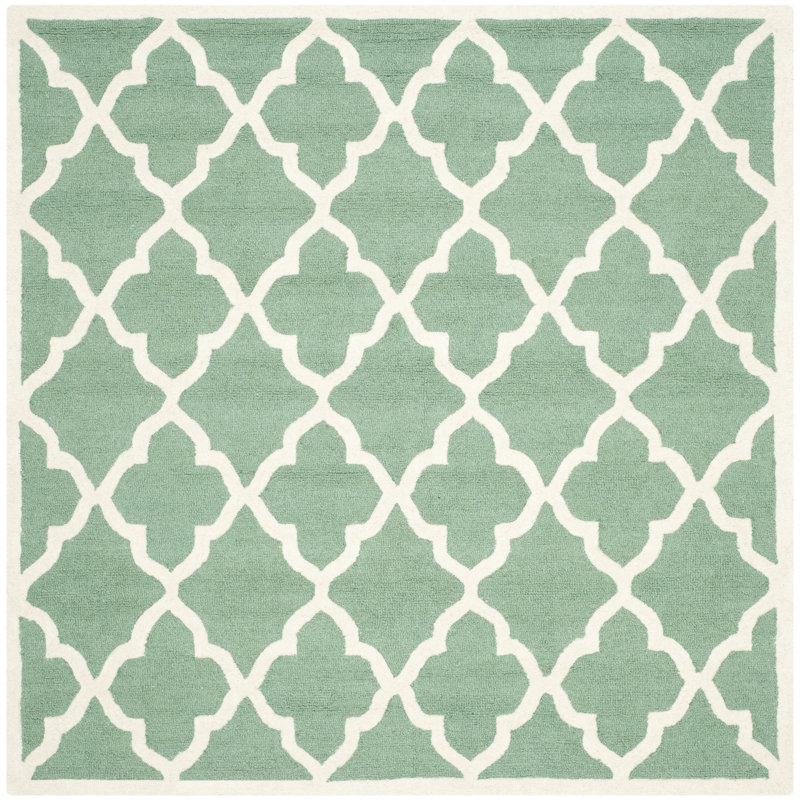 Roan Trellis Wool Hand Woven Area Rug, Square 183cm