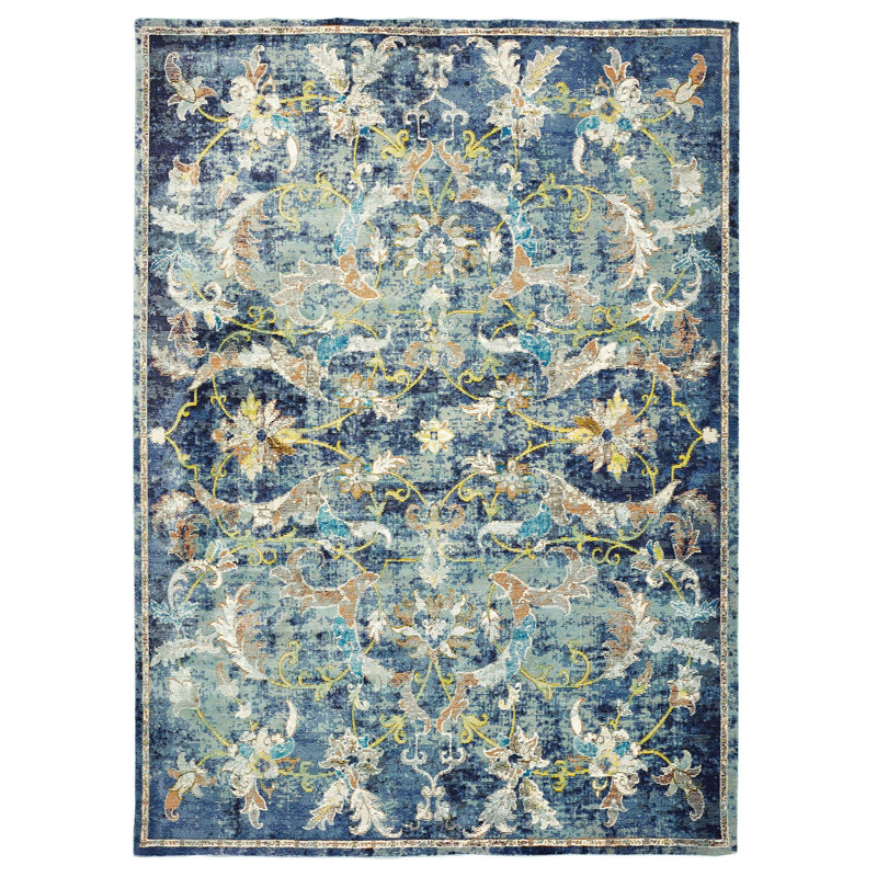 Strother Traditional Floral Performance Indoor Area Rug, Rectangle 4' x 6'