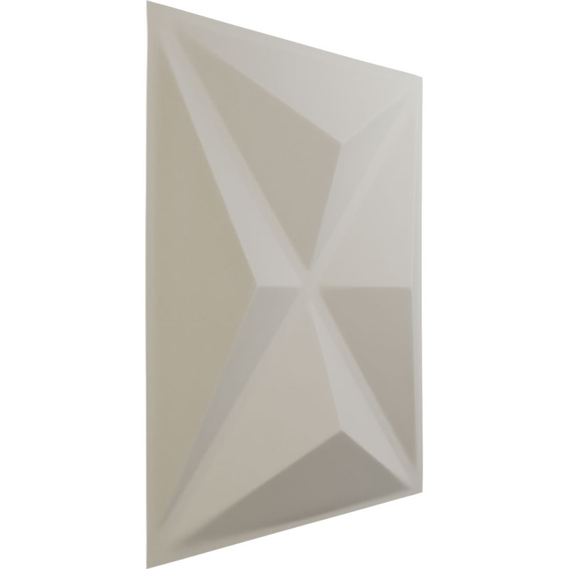 Panneau mural décoratif 3D EnduraWall Kent, Blanc fleur satiné UltraCover, 11,8 po x 11,8 po