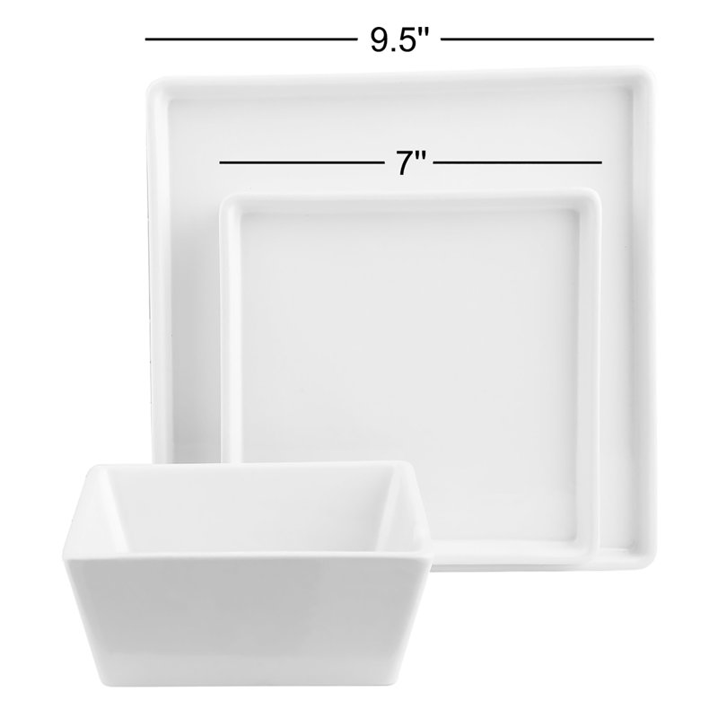 Stone Lain Grace 12-Piece Dinnerware Set Stoneware, White