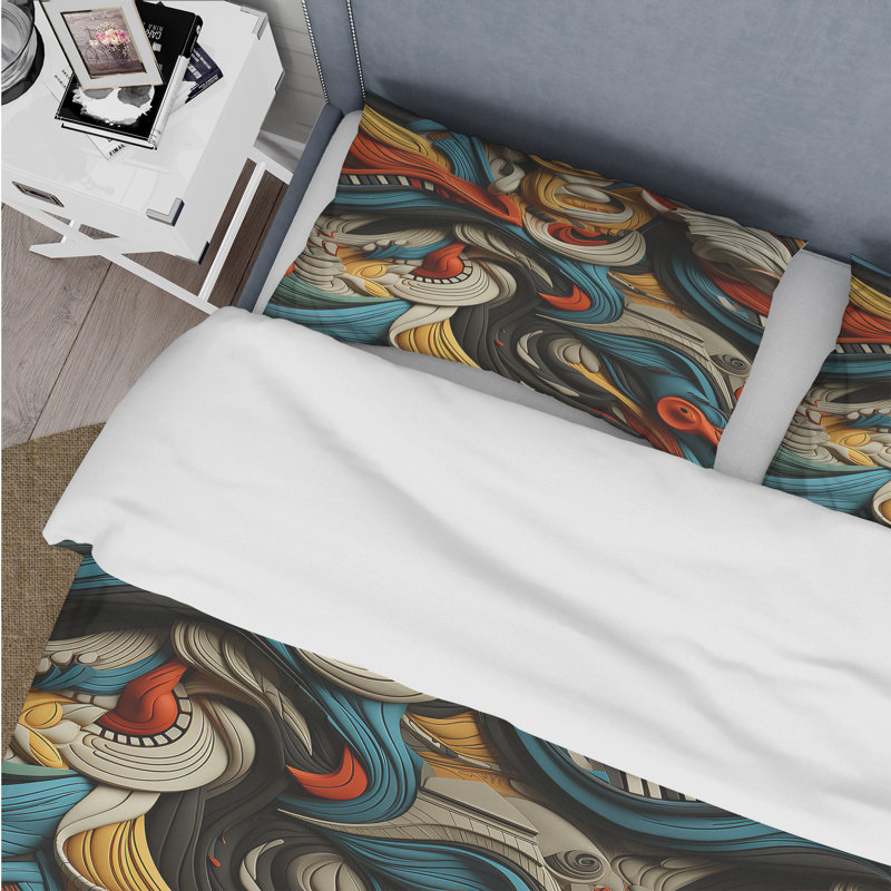 Ensemble de housse de couette Tribal Motifs Eclectic Melody I - Eclectic, Housse de couette pour très grand lit et 2 très