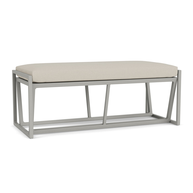 Summit Outdoor Dining Bench, Platinum, Fife Fog