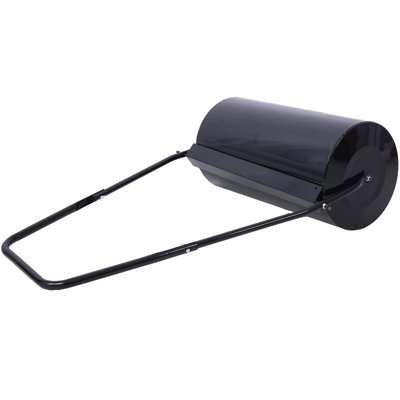 Rouleau de pelouse à poids ajustable Lifesky: Rouleau en acier rempli de sable / eau de 13 gallons - Pousser / remorquer derrière pour niveler la cour et compacter le sol - Outil de bricolage pour propriétaire pour la pelouse plate