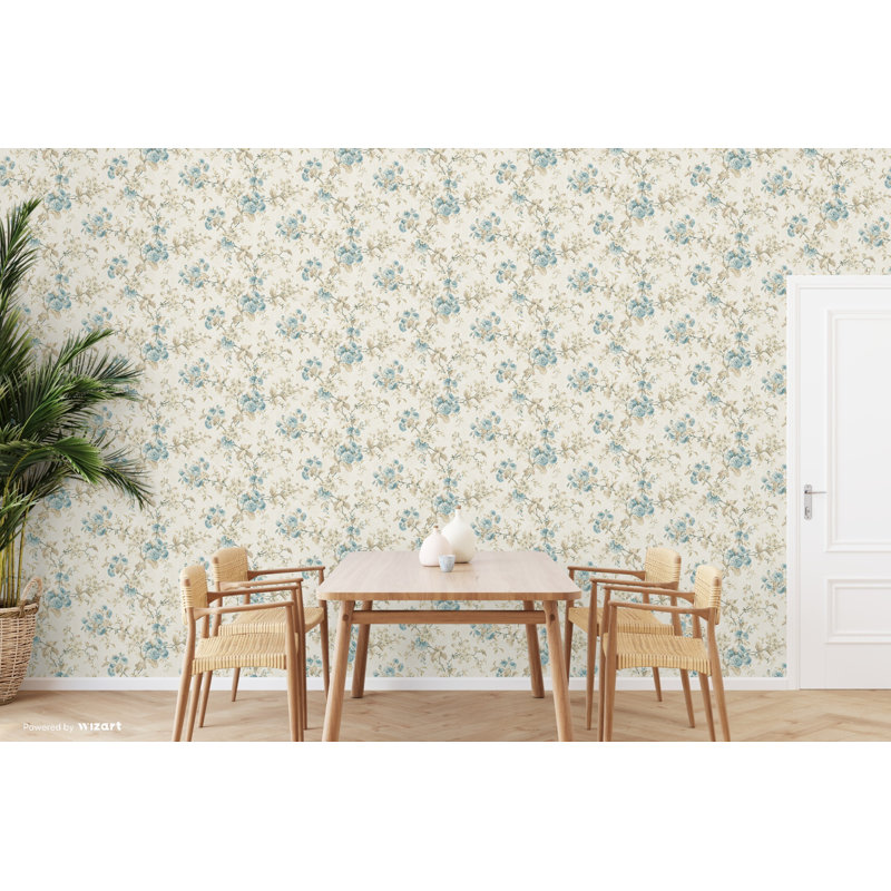 Amelie Trail 10m x 53cm Wallpaper Roll, Blue