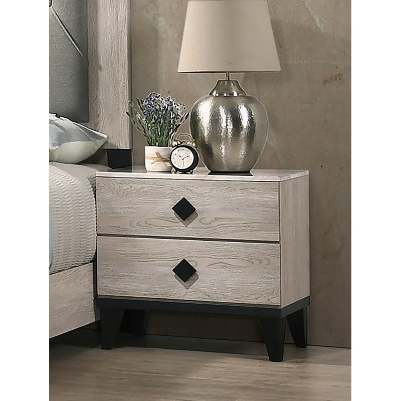 Table de chevet avec 2 tiroirs Smithson