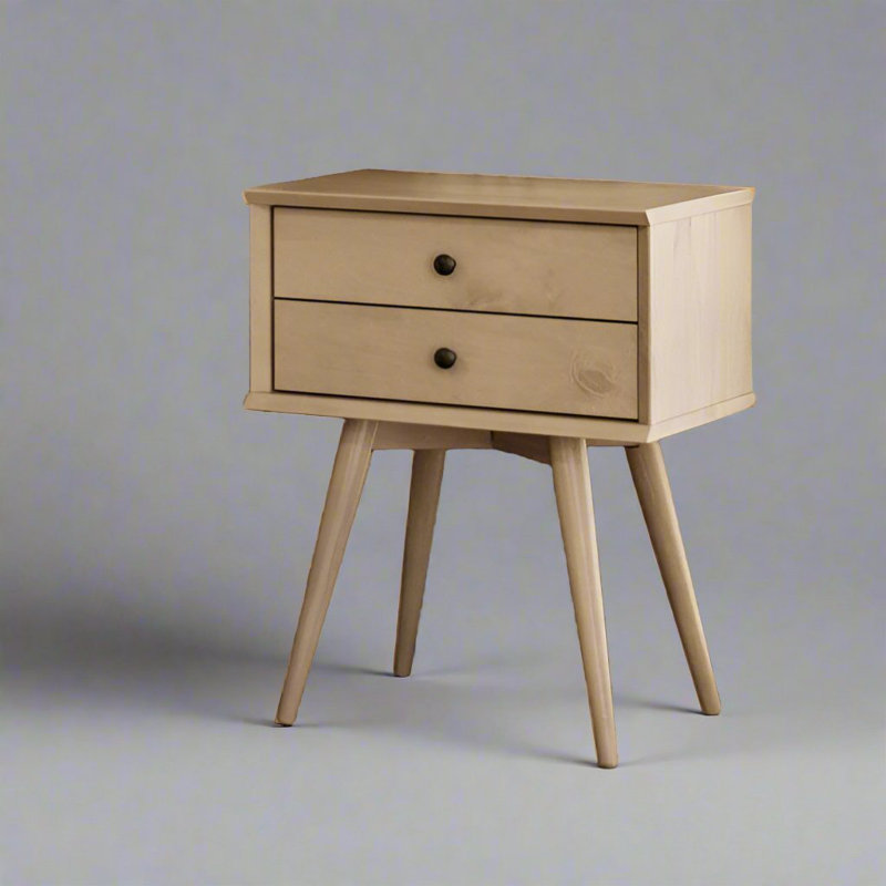 Ashlie 2 Drawer Nightstand , Light Oak