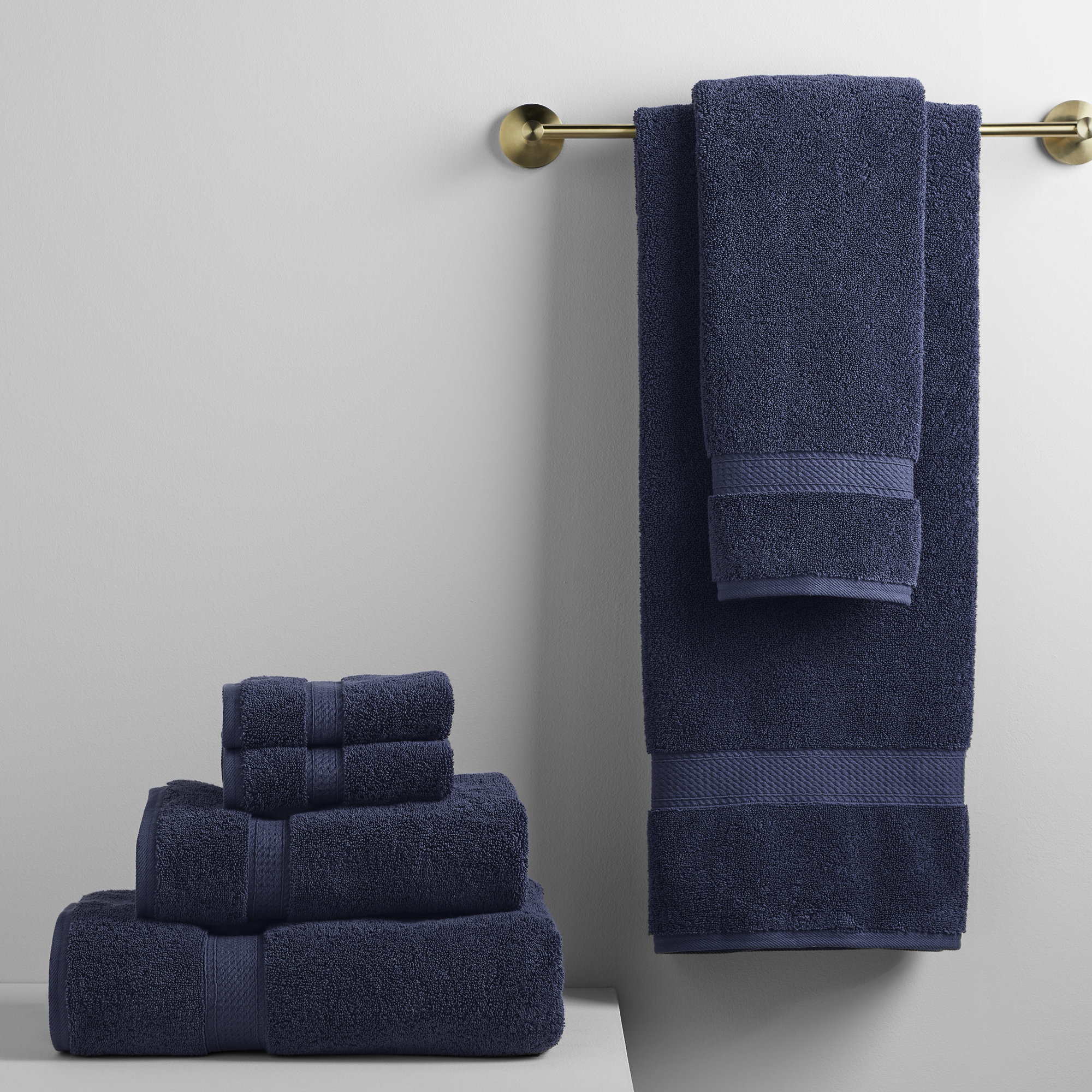 Payten Classic Certified Egyptian Cotton 6-piece Towel Set, Midnight Navy