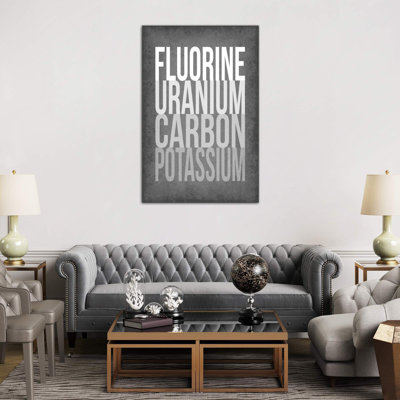F*** (Periodic Element Names) - Wrapped Canvas Print