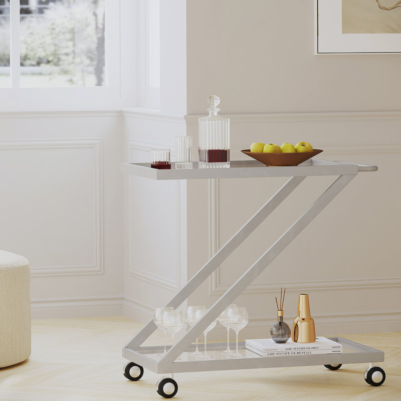 Chariot-bar élégant et fonctionnel avec fabrication robuste pour recevoir