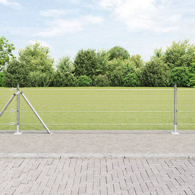 50cm H x 2500cm W Silver Steel Fencing Kits