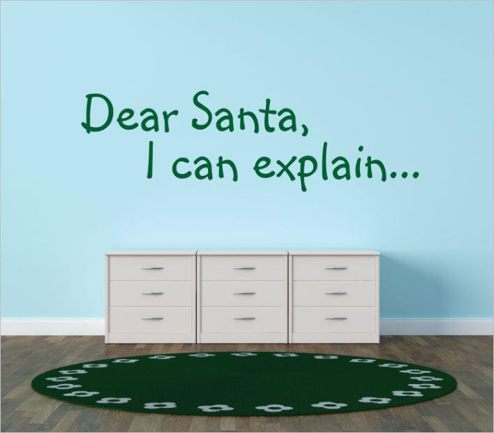 Text & Numbers Wall Decal, Green, 12" H x 30" W x 0.16" D