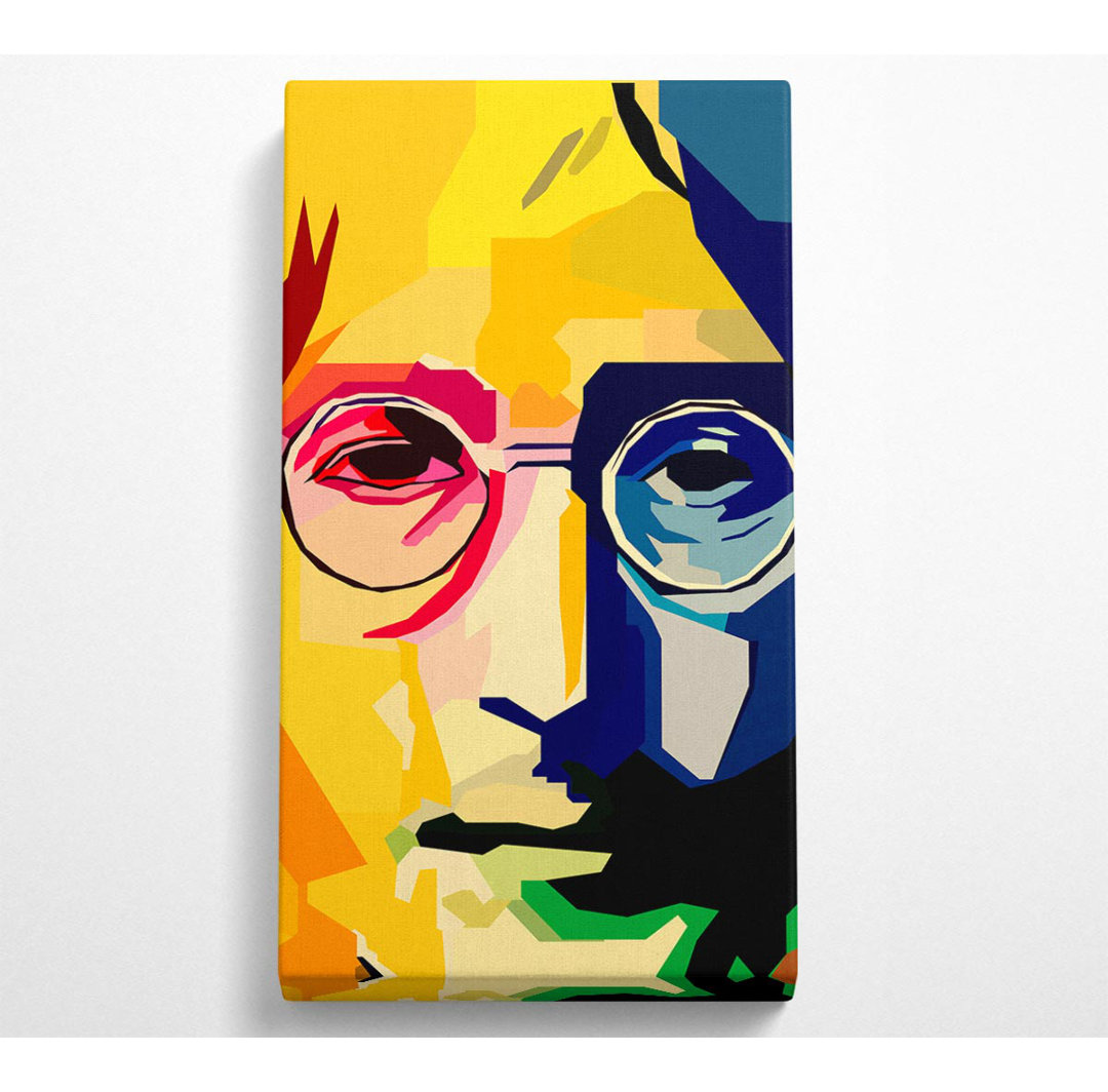 John Lennon Farben Breitleinwanddruck