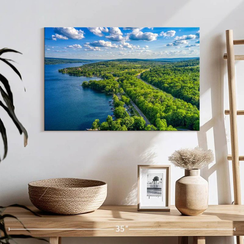Paysage du lac Alvord Keuka, H 16 po x l 24 po