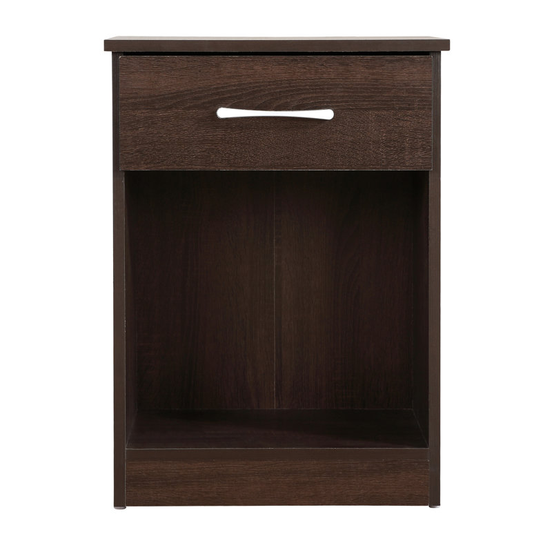 Table de chevet charmante et décontractée en bois de santal, Brun